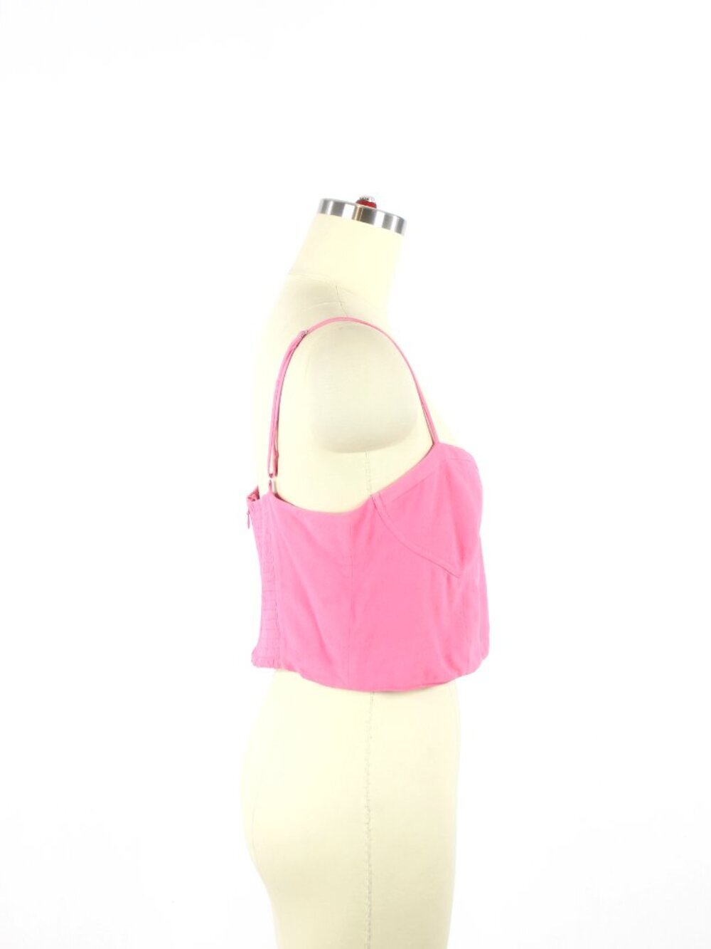 Aritzia SUNDAY BEST Bonnie Pink Crepe Cropped Bustier Cami Tank Top, Size M - Picture 2 of 15